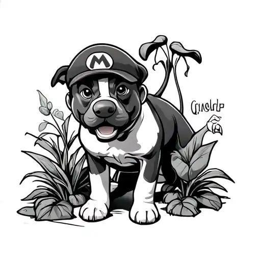 Super Mario An American Pitbull Terrier And Carnivorous Plant