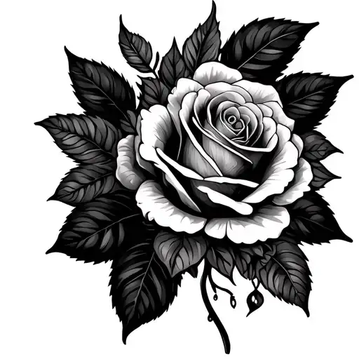 Flowers And Roses On A Cool Pattern Line