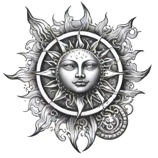 Meeting Of Sun And Moon