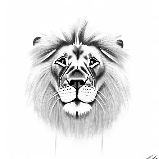 Puppy Lion Watching Himself In Mirror Big Lion