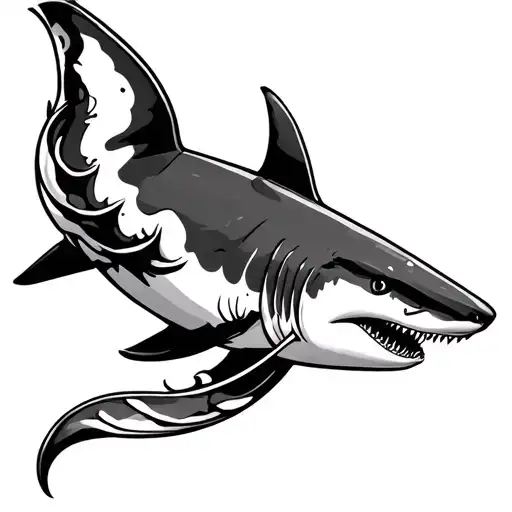 Shark Wraping Around Arm