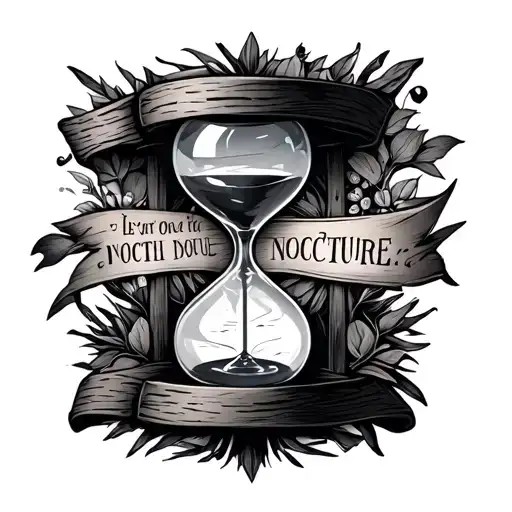 Hour Glass With The Quote Capre Nocture