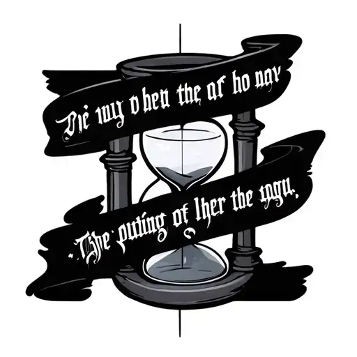 Hour Glass With The Quote Capre Nocture