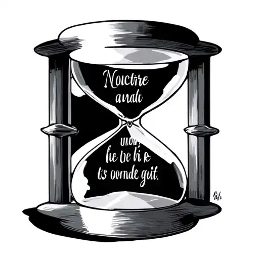 Hour Glass With The Quote Capre Nocture