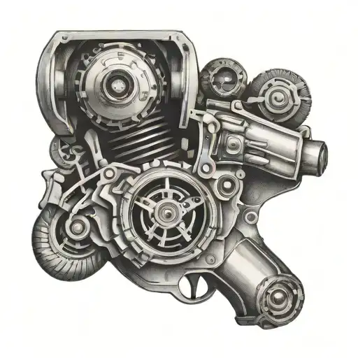 V Twin Engine 357 Magnum Revolver