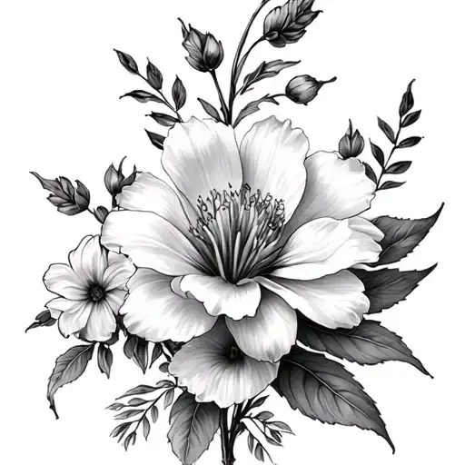 3 March Birth Flowers And One February