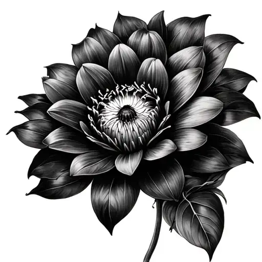 A Black Dahlia With Spider On It