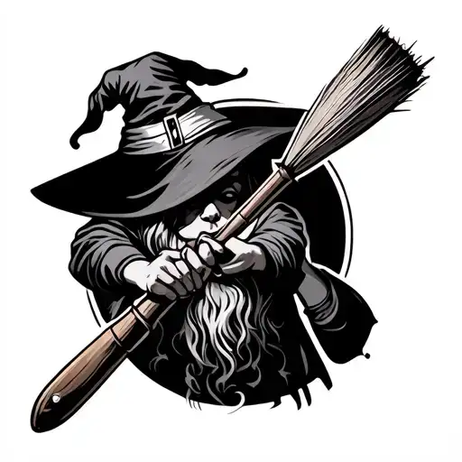 Witch Chef And Broom Knife