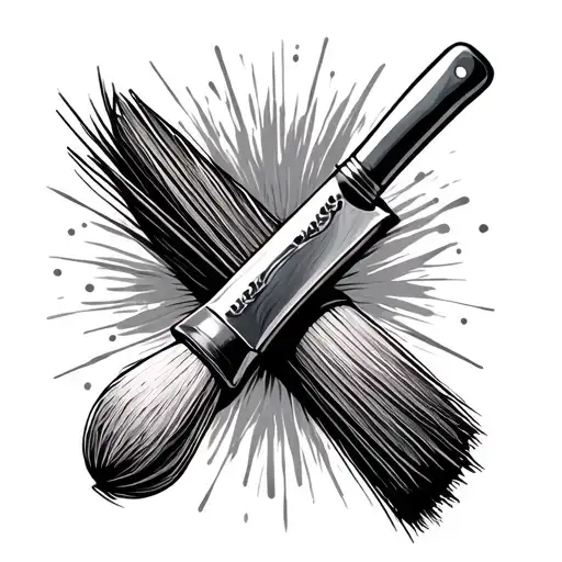 Chef Knife And Broom