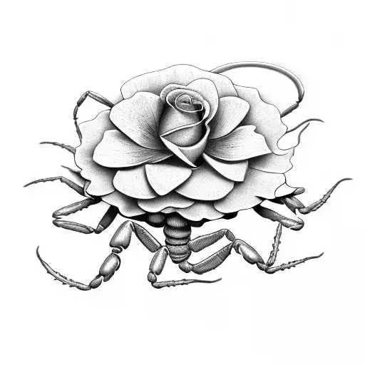 Flowers And Scorpion