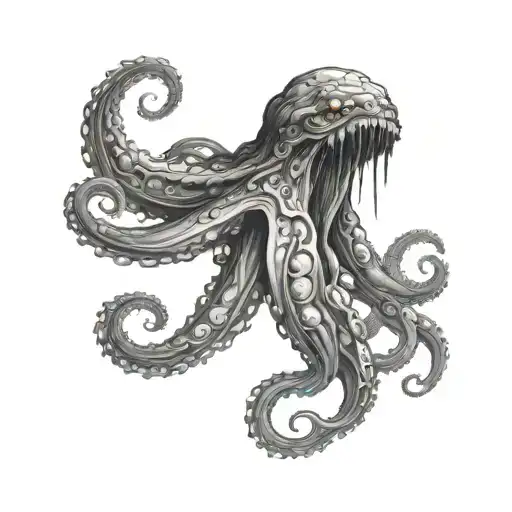 A Majestic Kraken Emerging From The Depths Of The Ocean