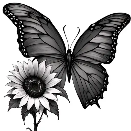 Sunflower Butterfly Thigh Sleeve