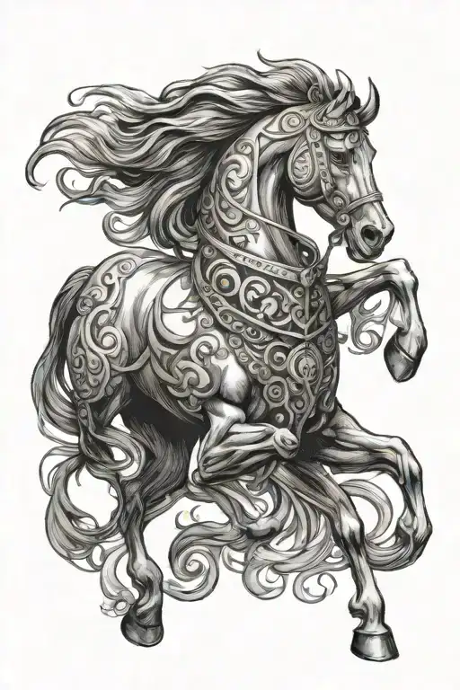 Sleipnir Viking Horse Prancing