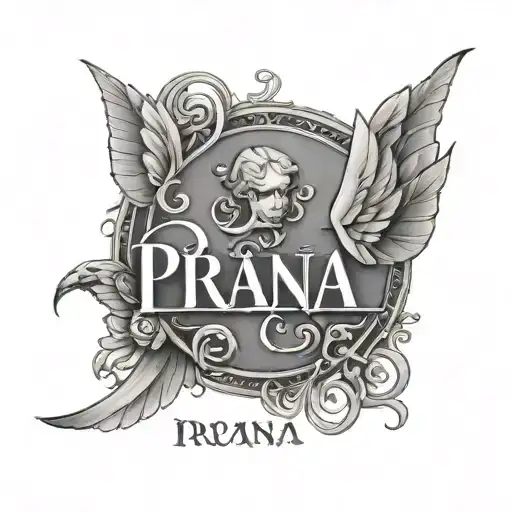 The Word Prana With A Angel