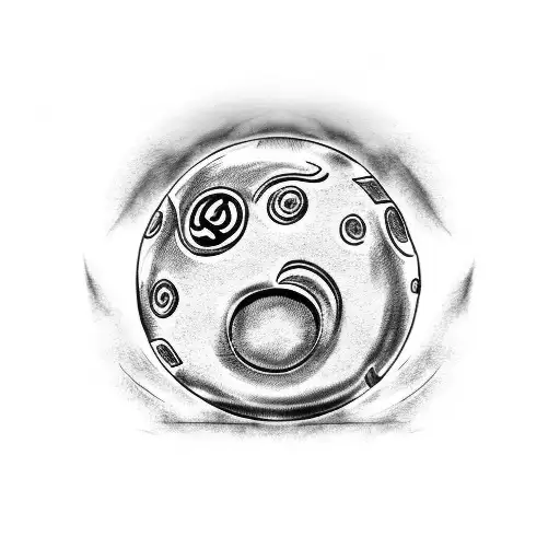 A Dragon Ball With A Strawhat From One Piece And Konoha Logo From Naruto