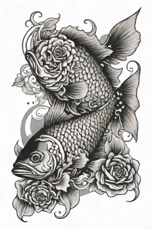 Flowers Fish Water Cosmic Landscape