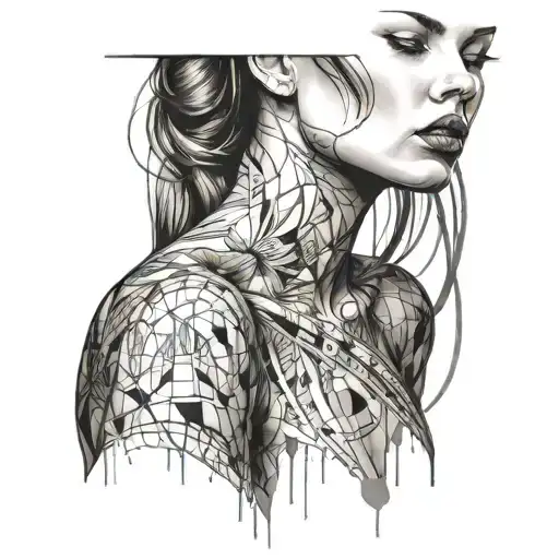 Artistic Representation Of The Female Form In A Modern And Abstract Style