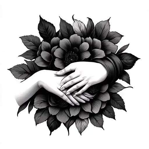 Hand In Mother And Daughter Hand