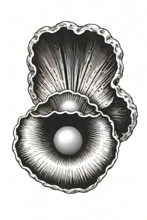 Clam Shell With A Pearl Inside