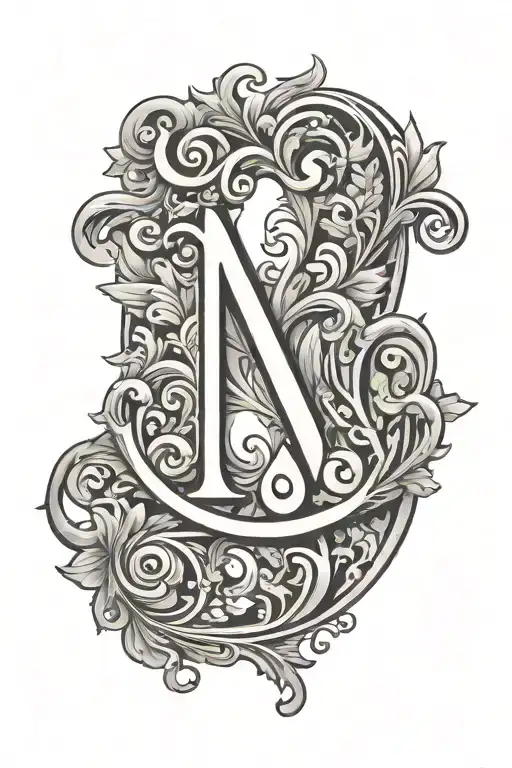 Fancy Letter N