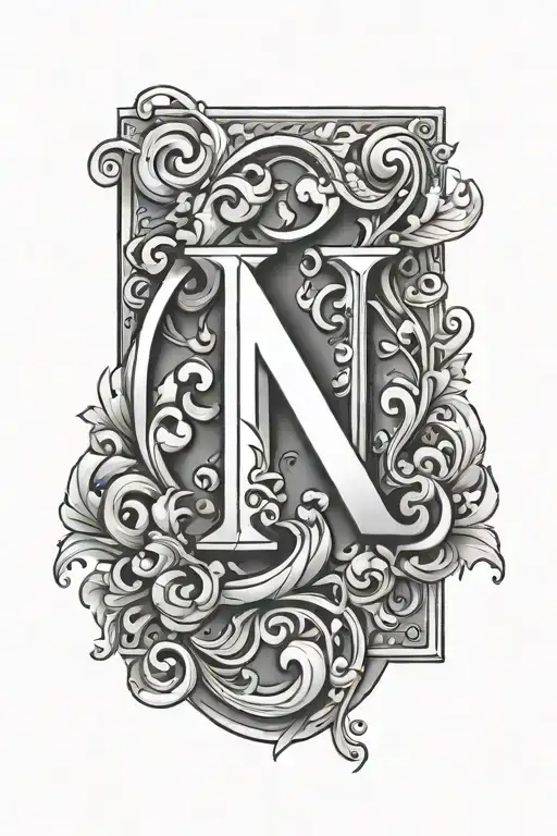 Fancy Letter N