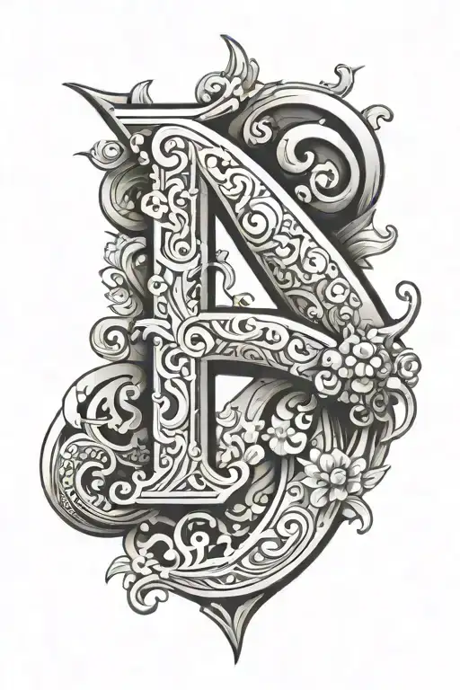 Fancy Letter N Hidden