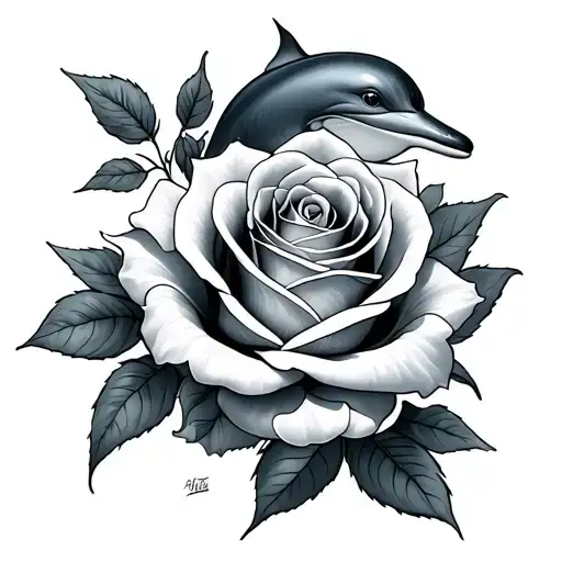 A Rose And A Dolphin