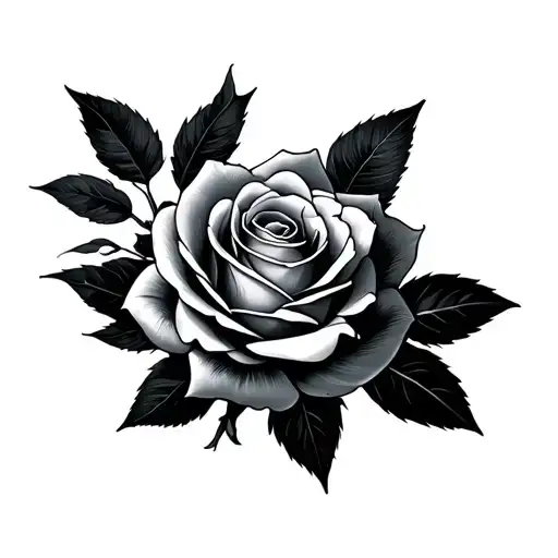 A Rose And A Very Simple And Small Minimalist Separate Dolphin