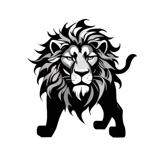 Slavic Pattern And Lion