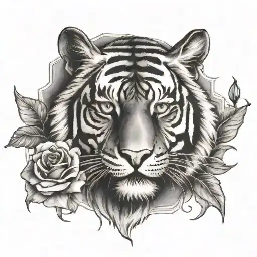 Uruguay Lucifer Face Tiger Clock And A Rose