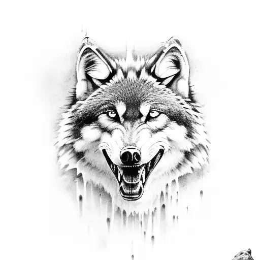 Ocean Reef With Wolf Head Camoflauged