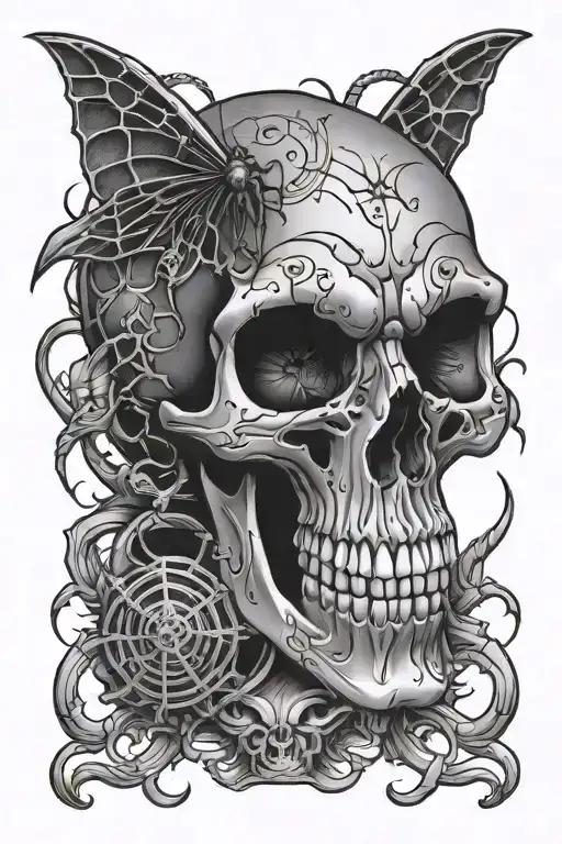 Skull And Spider