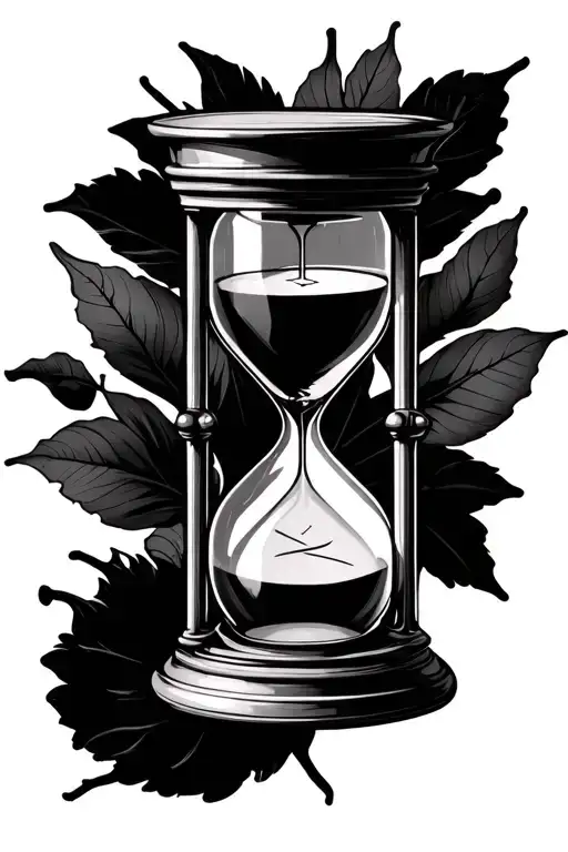 Memento Mori Text Forearm Hourglass Minimalist