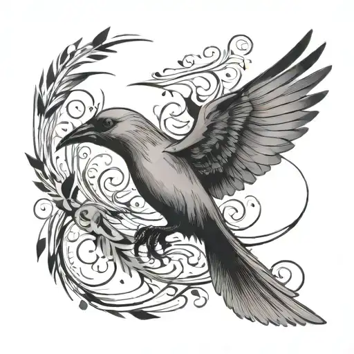 Minimalist Design Of A Soaring Bird With A Quote About Freedom And Artistic Expression