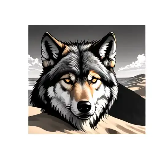 Wolf On A Sand Watch