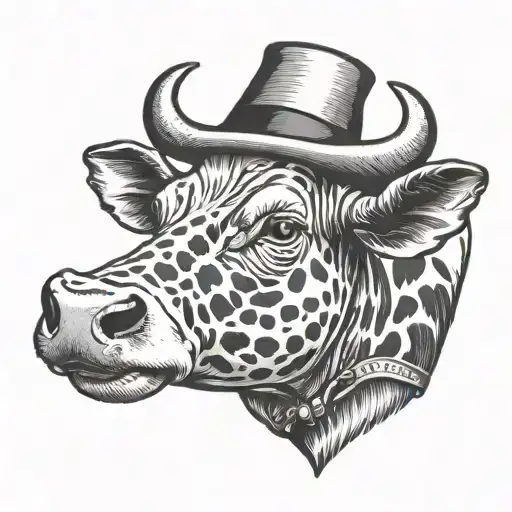 Holstein Cow With Party Hat And Kazoo