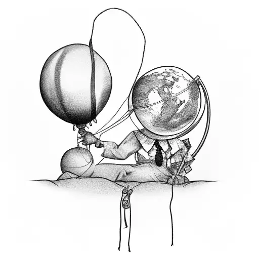 Schoolboy With A Globe Balloon