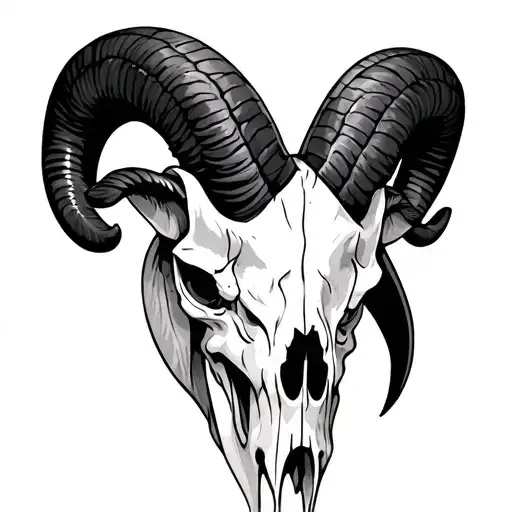 Evil Aries Ram Skull