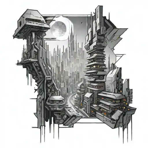 A Futuristic Cityscape With Hidden Gaming References