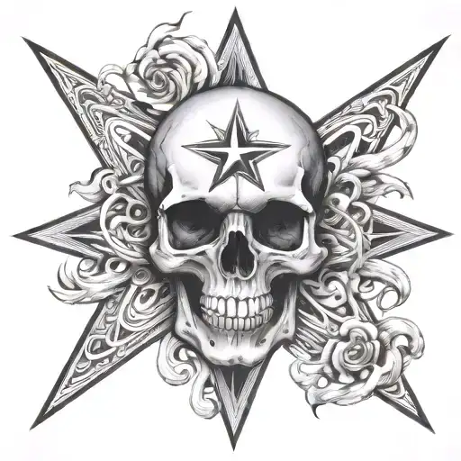 Nuatical Star Skull Inside