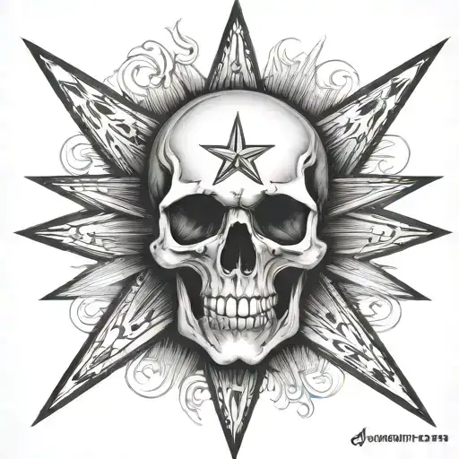 Nuatical Star Skull Inside