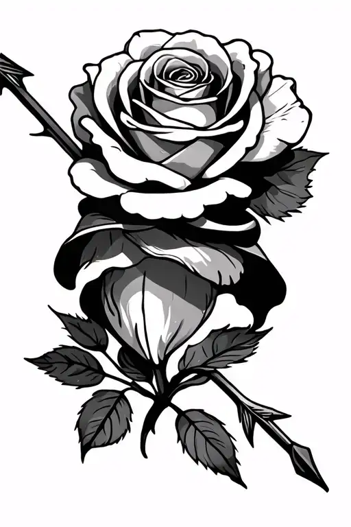 Rose Wrapped Around Arrow