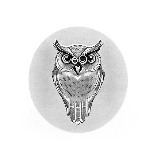 Owl With Watch And Key