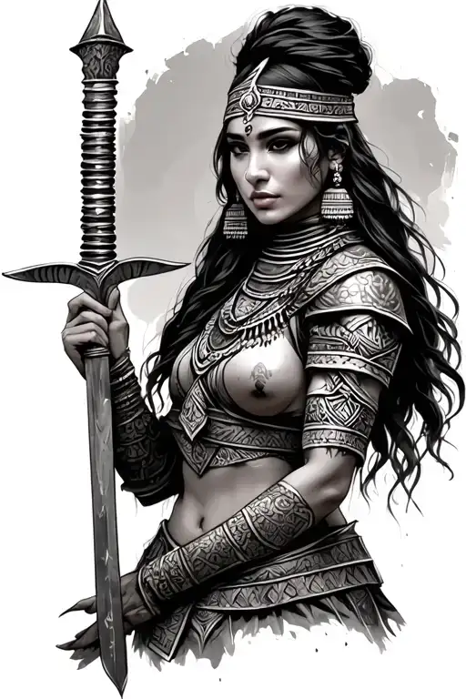 Yemeni Warrior Woman Posing