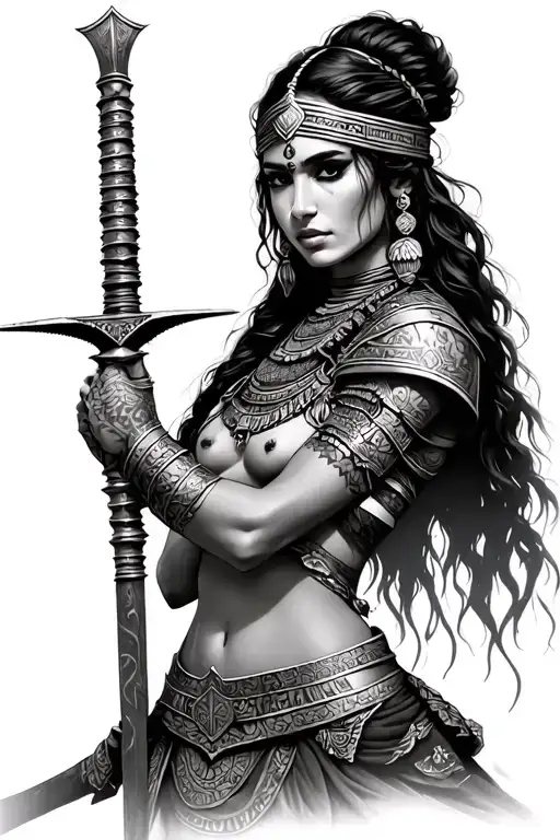 Yemeni Warrior Woman Posing