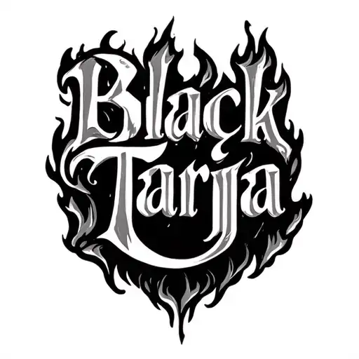 Black Tarja Word In Fire