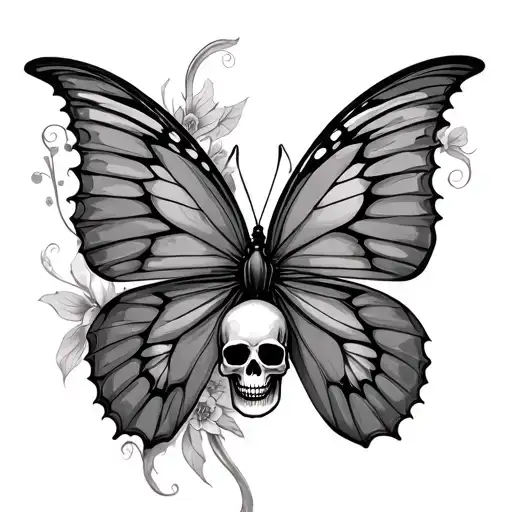Butterfly With Skull