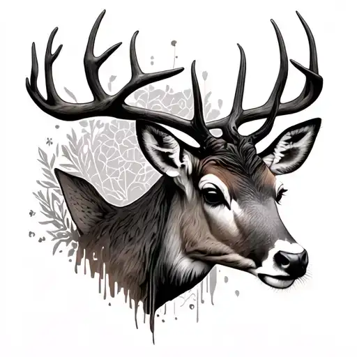 Deer With Soul Leaving The Body