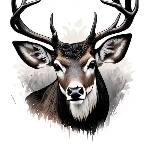 Deer With Soul Leaving The Body