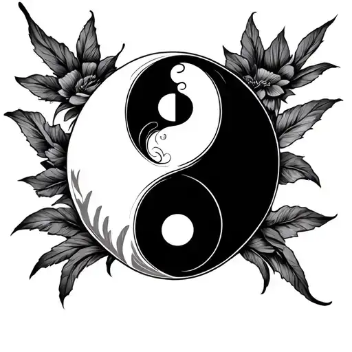 Yin And Yang Tattoo Symbolizing Death As Well As Loyalty